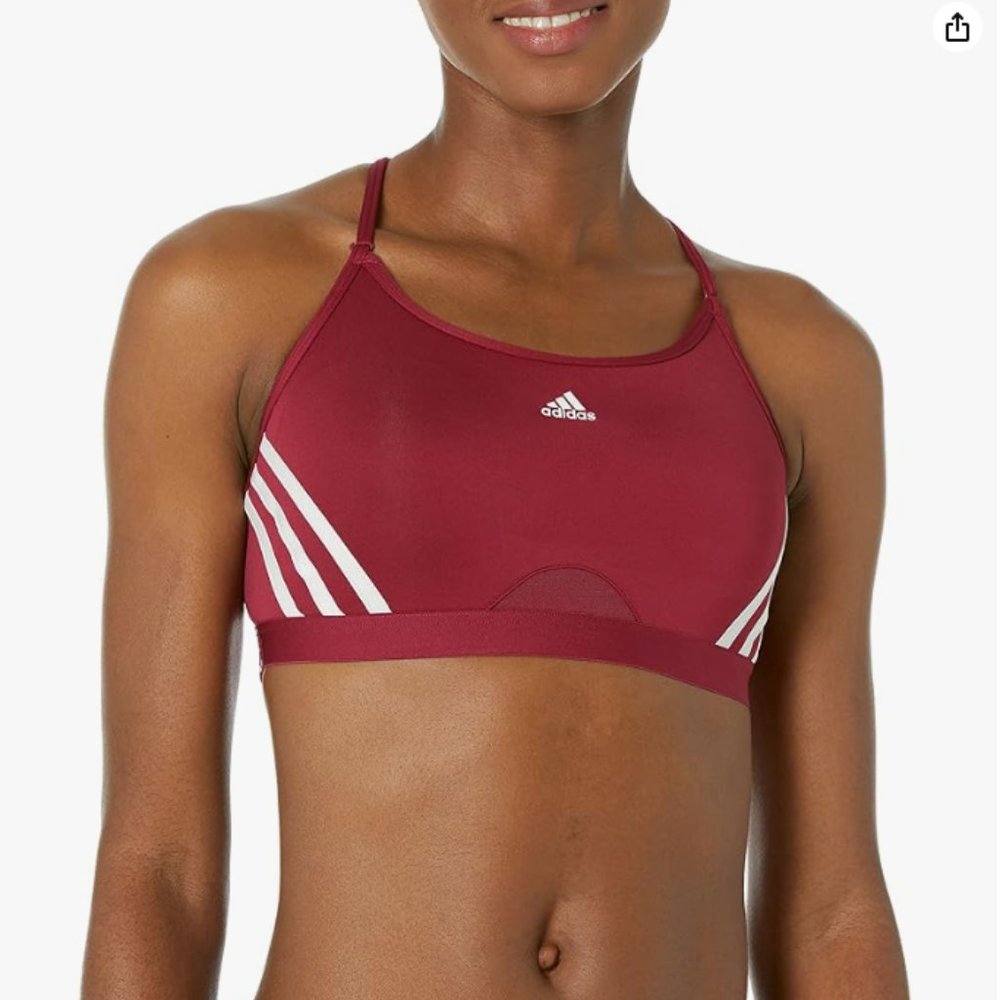 Adidas Women's Training Light Support 3 Stripe Bra - Lot of 2 - Small*